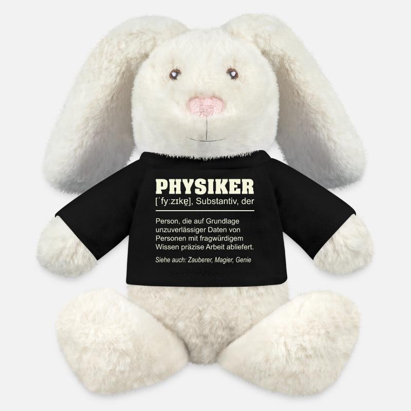 Physicist Definition – Funny Gift Design - MiniFeet® RecycelHase® Bunny Cream - black