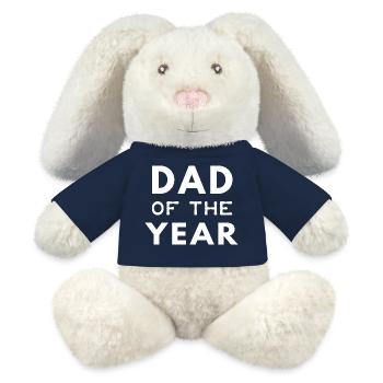 Dad of the Year Best Father Ever Gift - MiniFeet® RecycelHase® Bunny Cream - french navy - Front