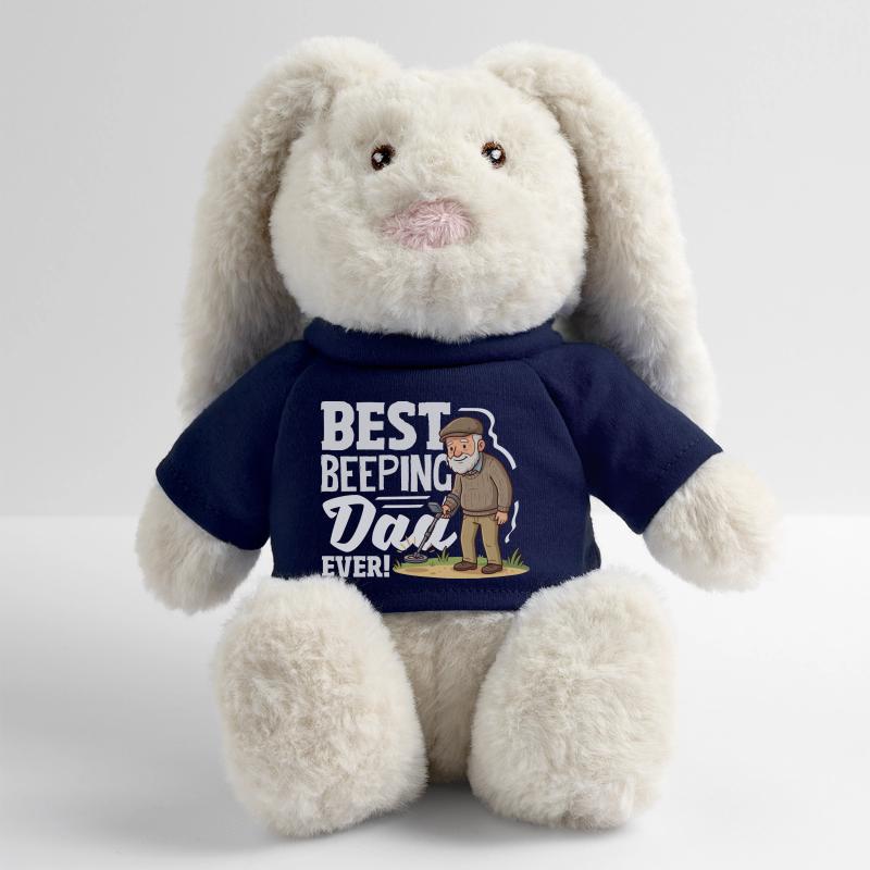 Bester Piepender Papa Sondengänger Spruch MiniFeet® RecycelHase® Creme