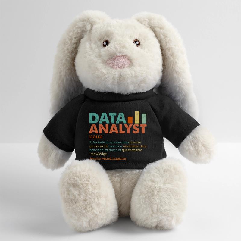 Data Analyst Retro Farbblöcke MiniFeet® RecycelHase® Creme