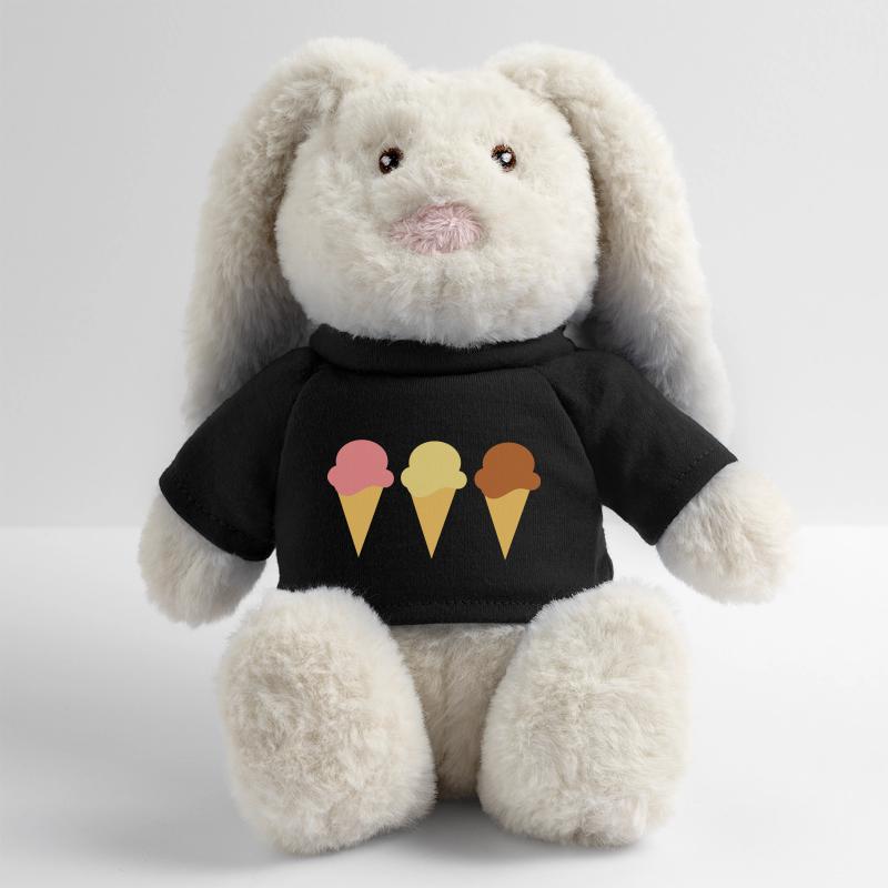 crème glacée crème glacée fraise glace vanille crème glacée chocolat glace Lapin en peluche recyclé MiniFeet® Crème