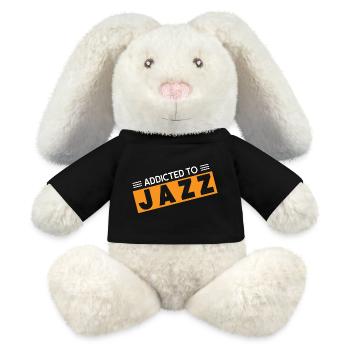 Addicted to Jazz - MiniFeet® RecycelHase® Bunny Cream - black - Front