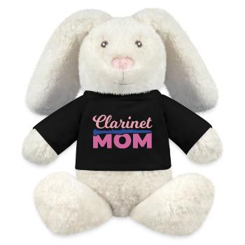 Clarinet Mama - MiniFeet® RecycelHase® Bunny Cream - black - Front