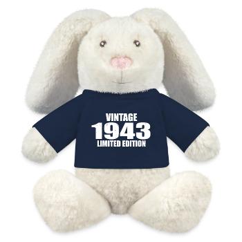 Vintage 1943 Birthday 1943 Retro 1943 - MiniFeet® RecycelHase® Bunny Cream - french navy - Front