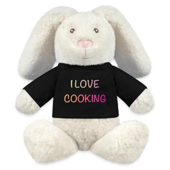 Chemise de cuisine Pastel Love - Lapin en peluche recyclé MiniFeet® Crème - noir - Devant