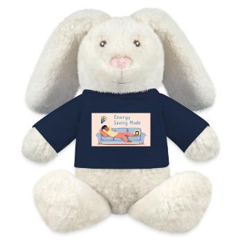 Ich bin nicht faul ich bin im Energiesparmodus - MiniFeet® RecycelHase® Creme - French Navy - Vorne