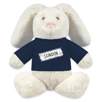Stamp London City Area Design - MiniFeet® RecycelHase® Bunny Cream - french navy - Front