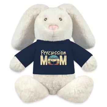 Perkussion Mama Retro Vintage Marching Band Design - MiniFeet® RecycelHase® Creme - French Navy - Vorne