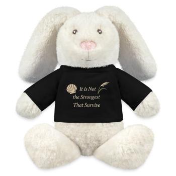 Charles Darwin Geschenk Natürliche - MiniFeet® RecycelHase® Creme - Schwarz - Vorne