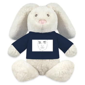 Beauté féminine - Lapin en peluche recyclé MiniFeet® Crème - bleu marine - Devant