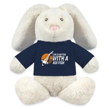 Life Is Better With a Koi Fish Positive Pond - MiniFeet® RecycelHase® Bunny Cream - french navy - Front