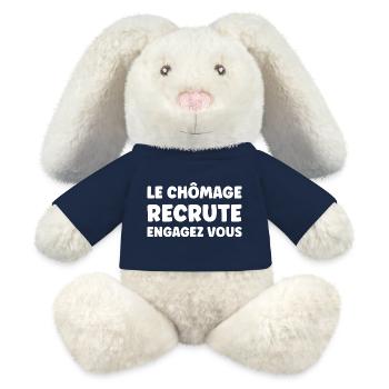 Arbeitslosigkeit ist Rekrutierung. Engagieren Sie sich - MiniFeet® RecycelHase® Creme - French Navy - Vorne