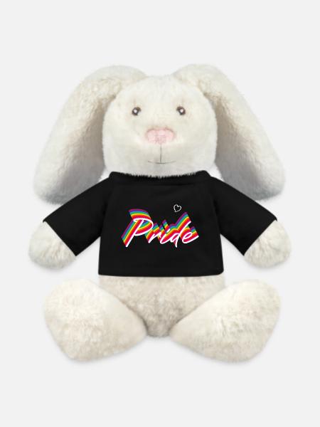 Rainbow Pride, gay, lesbian, lgbtq Shirt - MiniFeet® RecycelHase® Bunny Cream - black