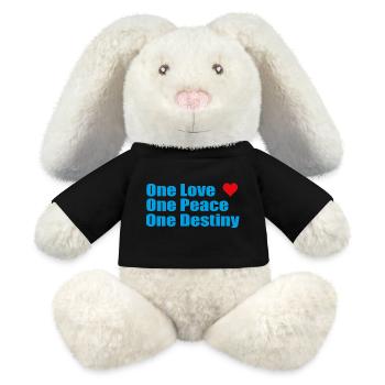 One Love One Peace One Destiny - MiniFeet® RecycelHase® Creme - Schwarz - Vorne
