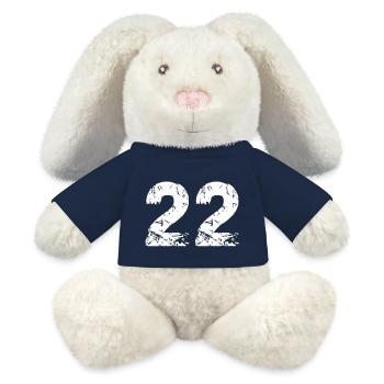22 - MiniFeet® RecycelHase® Creme - French Navy - Vorne