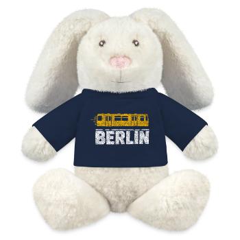 Berlin Tram Graphic - MiniFeet® RecycelHase® Bunny Cream - french navy - Front