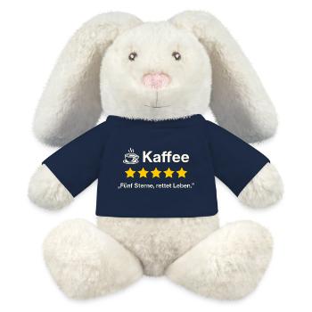Kaffee Bewertung – Fünf Sterne, rettet Leben - MiniFeet® RecycelHase® Creme - French Navy - Vorne