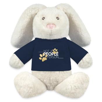 Not a People Person - Dog Paws Motif - MiniFeet® RecycelHase® Bunny Cream - french navy - Front