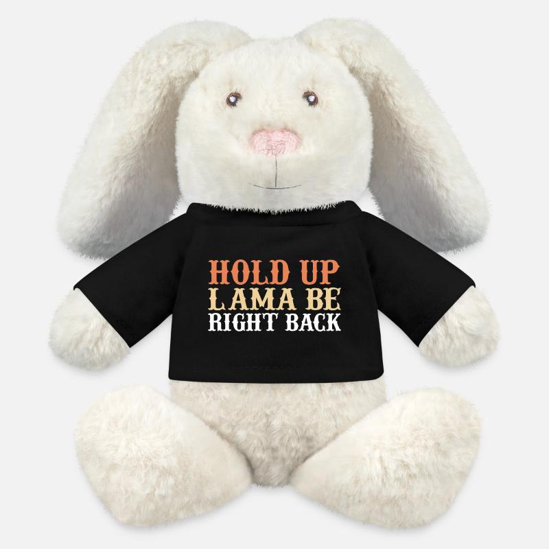 Hold up lama be right back - MiniFeet® RecycelHase® Bunny Cream - black