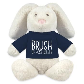 thought-provoking artwork humor expression - MiniFeet® RecycelHase® Creme - French Navy - Vorne