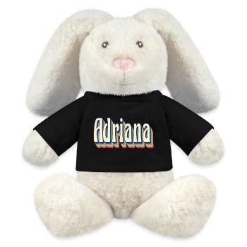 Adriana t-shirt retro vintage t-shirt gift - MiniFeet® RecycelHase® Bunny Cream - black - Front