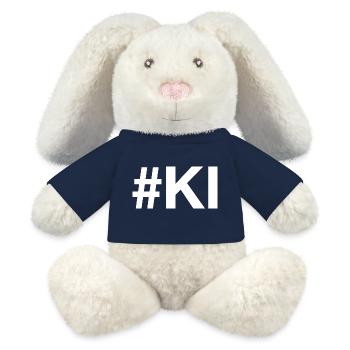 KI künstliche Intelligenz Artificial Intelligence - MiniFeet® RecycelHase® Creme - French Navy - Vorne