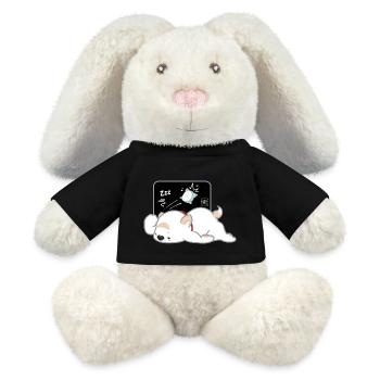 Dog Korean - Japanese Style 04 - MiniFeet® RecycelHase® Bunny Cream - black - Front