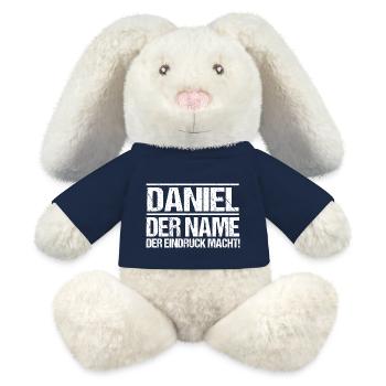 First name Daniel - MiniFeet® RecycelHase® Bunny Cream - french navy - Front
