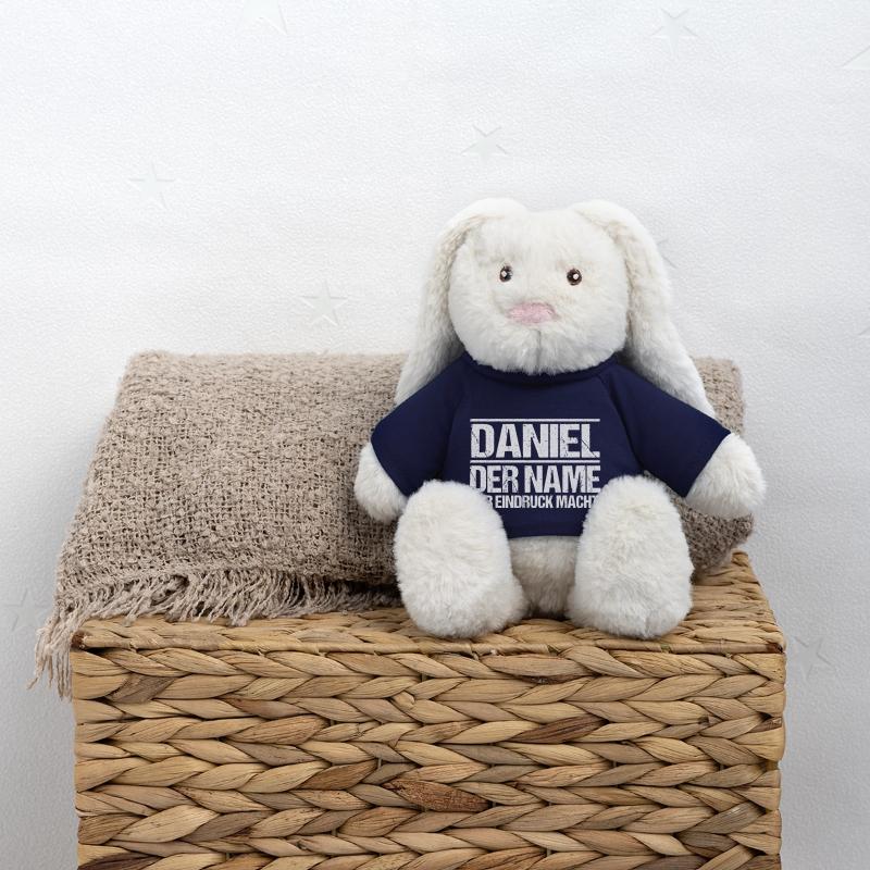 First name Daniel MiniFeet® RecycelHase® Bunny Cream