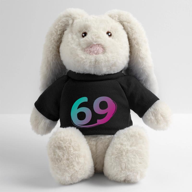 Number 69 multicolor MiniFeet® RecycelHase® Bunny Cream
