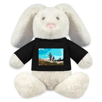 bmx - Lapin en peluche recyclé MiniFeet® Crème - noir - Devant