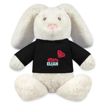 Elijah as Precious - MiniFeet® RecycelHase® Bunny Cream - black - Front