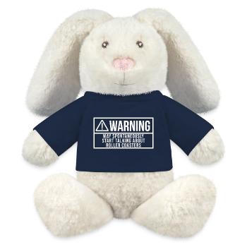 montagnes russes - Lapin en peluche recyclé MiniFeet® Crème - bleu marine - Devant