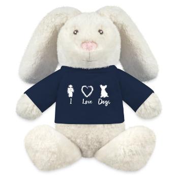 I Love Dogs - MiniFeet® RecycelHase® Creme - French Navy - Vorne
