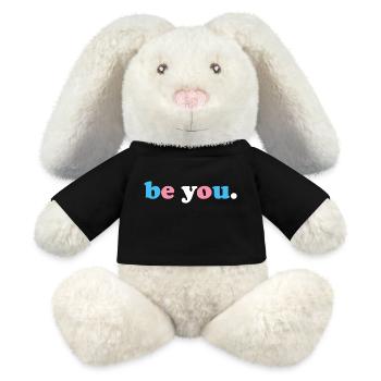 Be You Transgender - MiniFeet® RecycelHase® Bunny Cream - black - Front