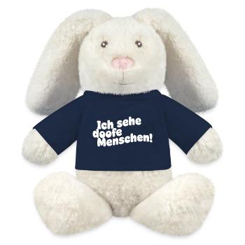 Ich sehe doofe Menschen - MiniFeet® RecycelHase® Creme - French Navy - Vorne