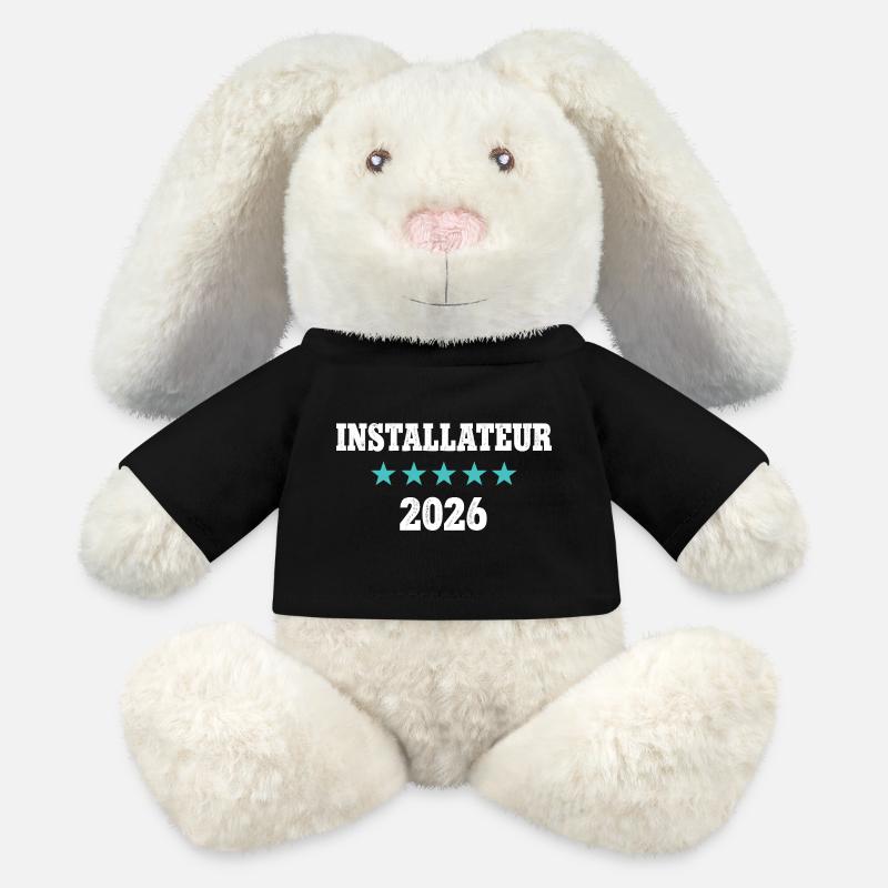 Installer 2026 Apprenticeship Examination Master Trainee - MiniFeet® RecycelHase® Bunny Cream - black
