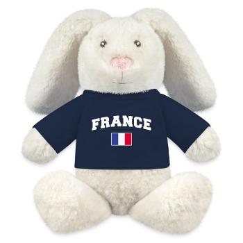 Frankreich Fan - MiniFeet® RecycelHase® Creme - French Navy - Vorne