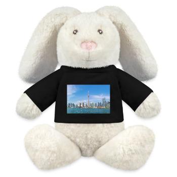 Ontario Toronto Skyline Panoramic View Canada - MiniFeet® RecycelHase® Bunny Cream - black - Front