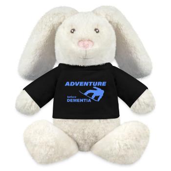 SNOWBOARD ADVENTURE - Lapin en peluche recyclé MiniFeet® Crème - noir - Devant