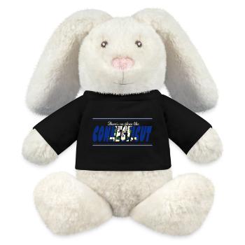 Connecticut Pride Blue Flag - MiniFeet® RecycelHase® Bunny Cream - black - Front