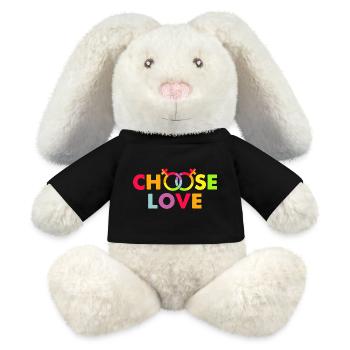 LGBT, Regenbogen, schwul - MiniFeet® RecycelHase® Creme - Schwarz - Vorne