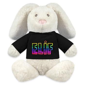 elif rs regenbogen - MiniFeet® RecycelHase® Creme - Schwarz - Vorne