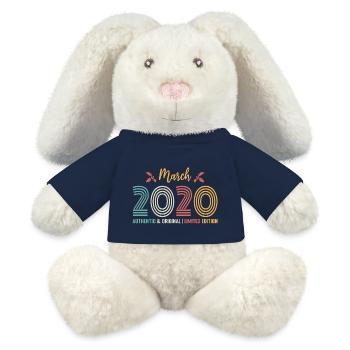 March 2020 Anniversary March 2020 Retro - MiniFeet® RecycelHase® Bunny Cream - french navy - Front