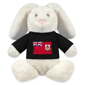 Bermuda Shorts Flagge Flagge Frieden Vintage - MiniFeet® RecycelHase® Creme - Schwarz - Vorne