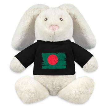 Bangladesch Bandiera Flagge Frieden Vintage - MiniFeet® RecycelHase® Creme - Schwarz - Vorne