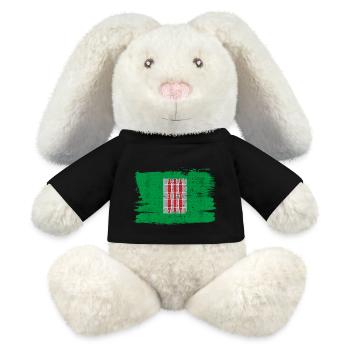 Umbria Flag Italy Flag Peace Vintage - MiniFeet® RecycelHase® Bunny Cream - black - Front