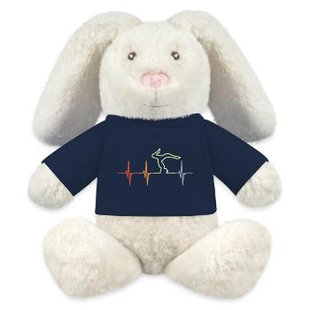 Yoga Heart Palpitations - MiniFeet® RecycelHase® Bunny Cream - french navy - Front