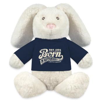 Born in September 1994 - Geburtstag - Geschenk - MiniFeet® RecycelHase® Creme - French Navy - Vorne