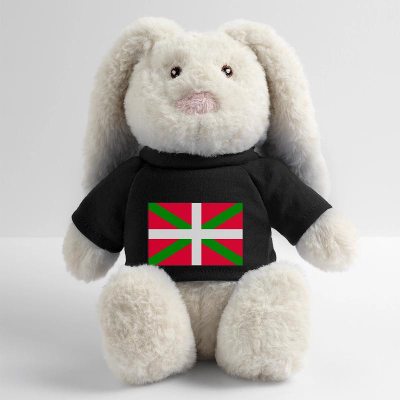 Drapeau basque Lapin en peluche recyclé MiniFeet® Crème